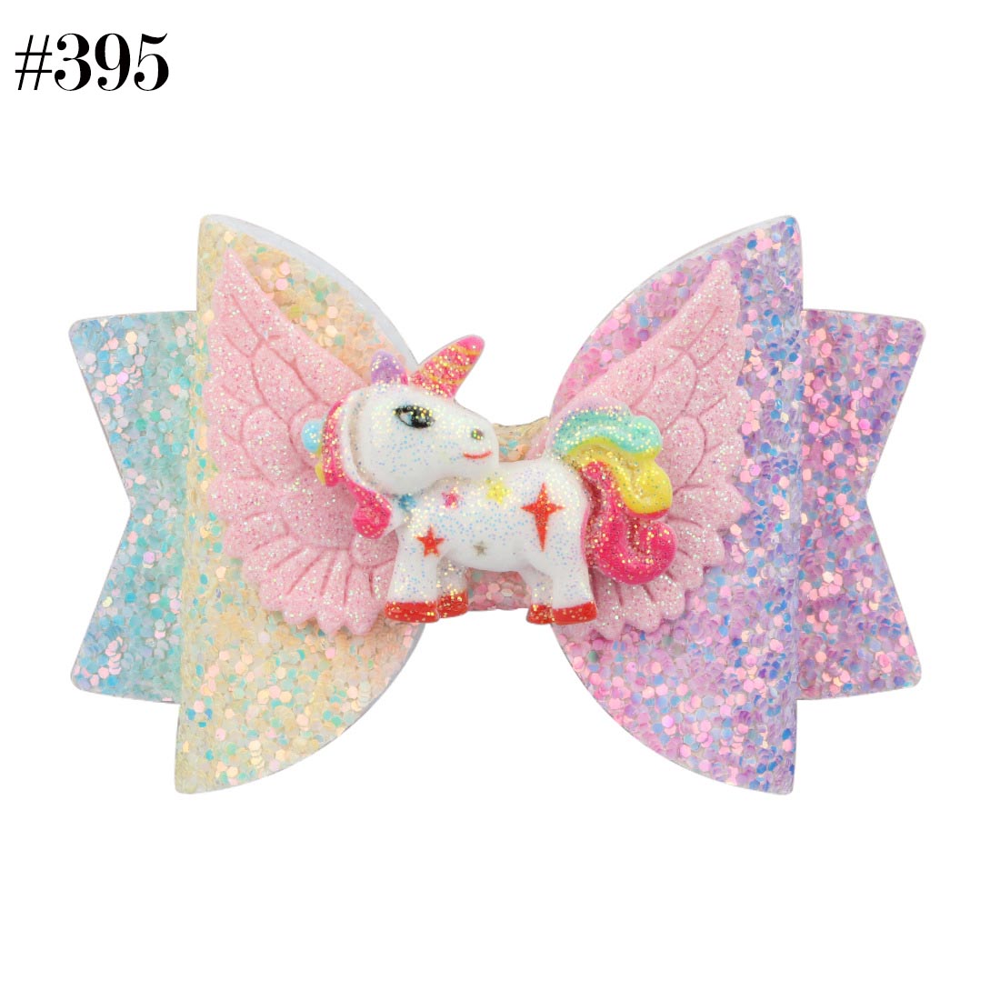 Glitter Hair Bow Unicorn and Mermaid Wings hair bows