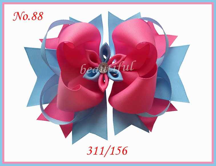 6.5" Inch romantic hair bows clip
