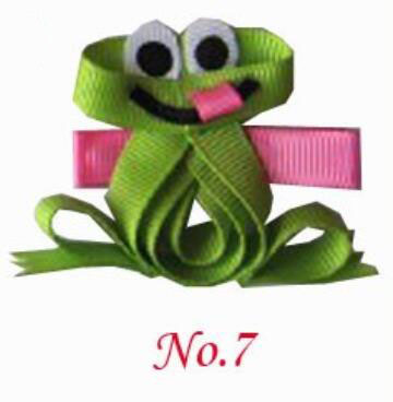 Frog--Sculpture hair bows style boutique hair bow