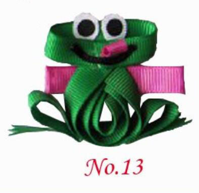 frog--Sculpture hair bows style boutique hair bow
