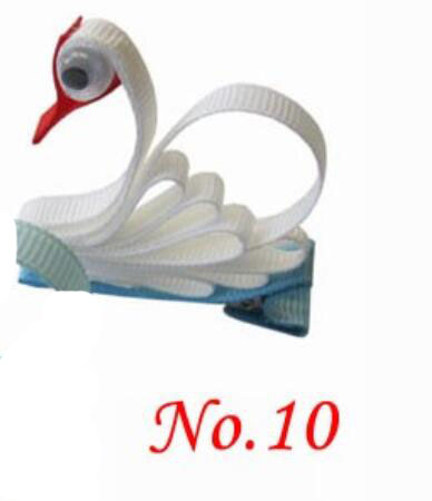 swan--Sculpture hair bows style boutique hair bow