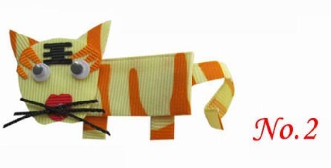 tiger--Sculpture hair bows style boutique hair bow