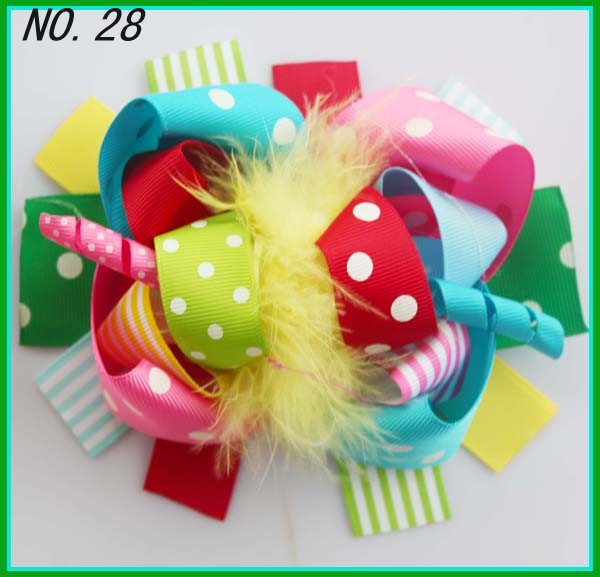 5-6''boutique funky fun hair bows popular hair bows