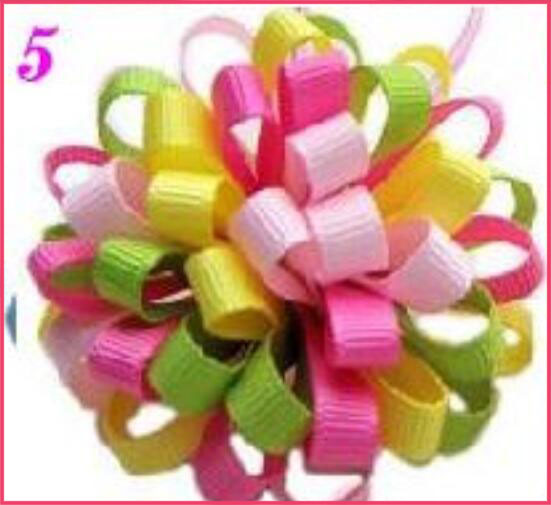 2.5'' loopy flower hair clips
