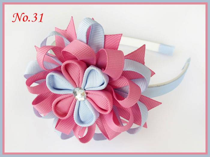 Girl Modern Style Headband 3.5\" A- Bird\'s Nest Hair Bow