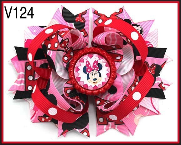 Valantine's Day hair bows-B girl baby boutique hair bows