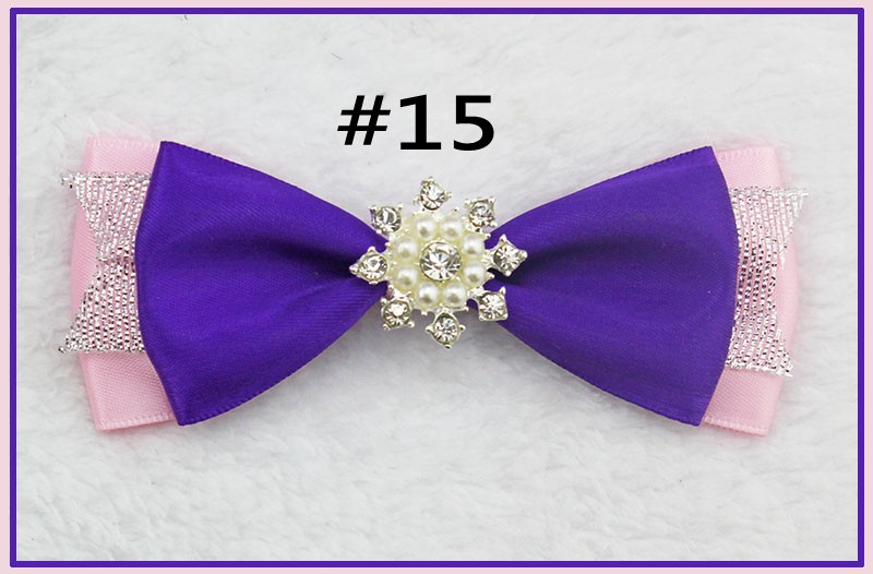 3.5'' glitter stain ribbon hair bows