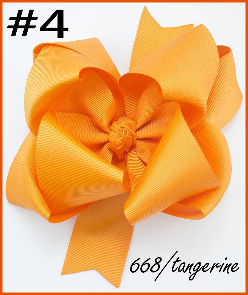 6\'\' double layered solid loopy hair bows