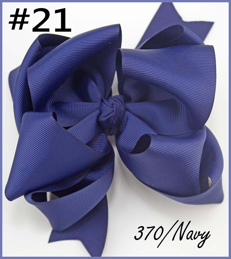 6\'\' double layered solid loopy hair bows