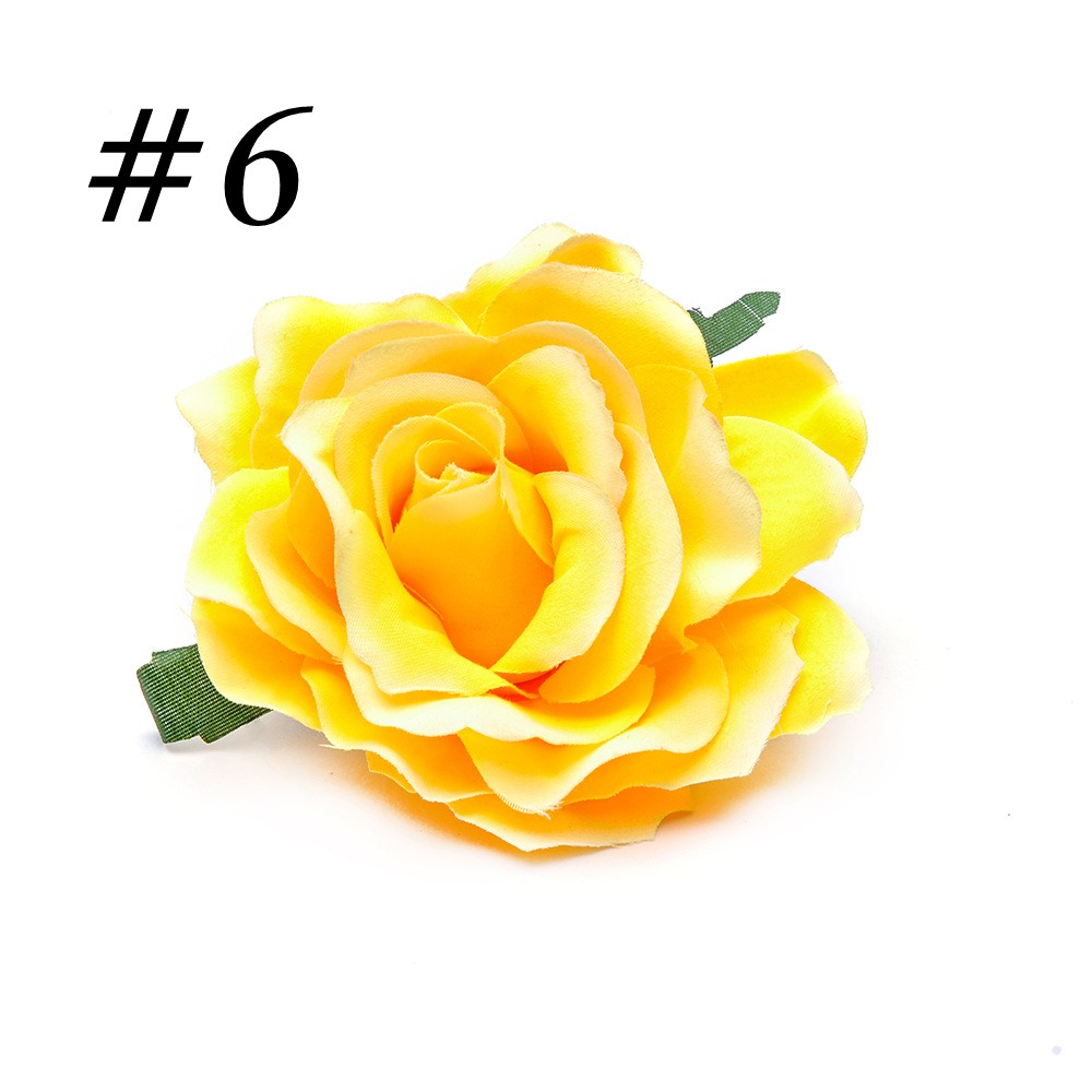 4.5''Fabric Blooming Rose Flower woman Hair clips & Brooch weddi