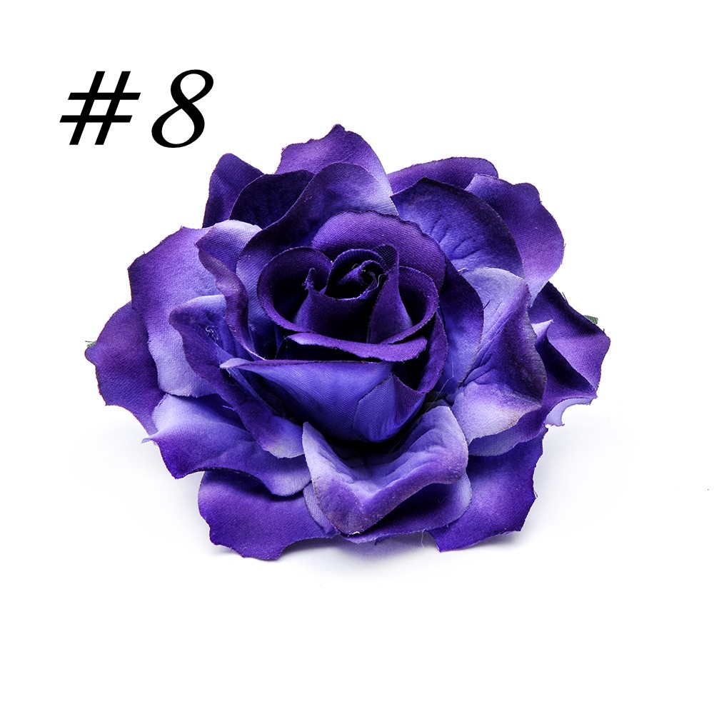 4.5''Fabric Blooming Rose Flower woman Hair clips & Brooch weddi