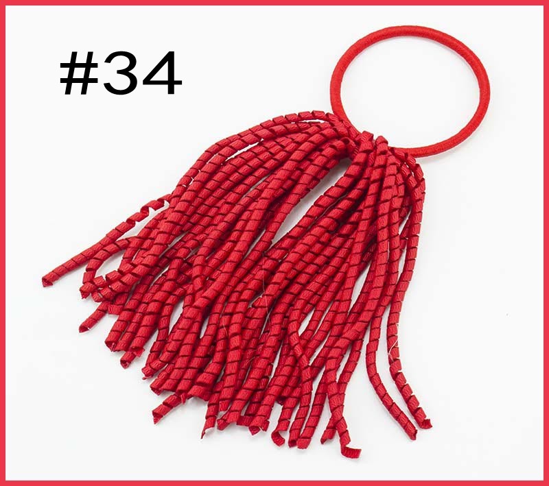 1/8\'\' korker ribbon hair bows ponytail holder streamers