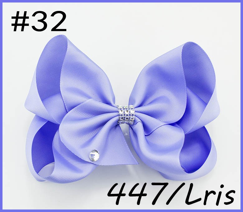 8”rhonestone hair bows