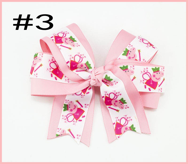 4.5\'\' character Cheer Hair Accessories Bow Clip