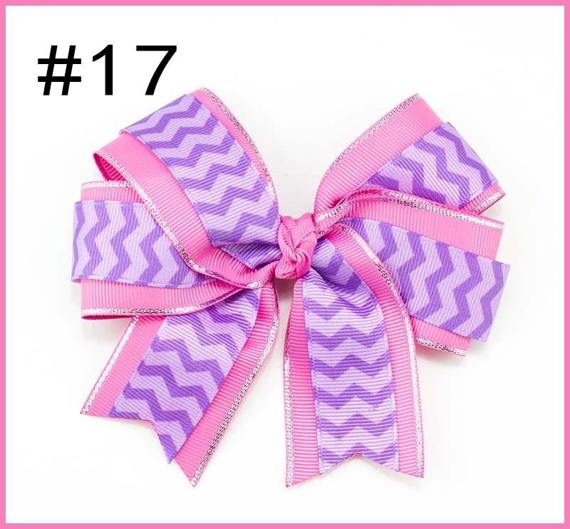 4.5\'\' character Cheer Hair Accessories Bow Clip