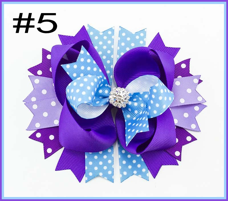 4.5\"-5\"GLAM over the top layered BRIGHT and BEAUTIFUL hair bow