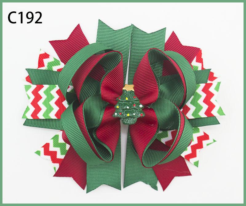 christmas hair bows Holiday hair bow christmas tree hair clips