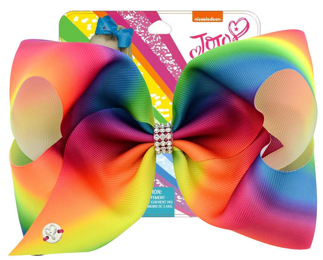 8" Large ombre JoJo Bow With Hair Clip unicorn big hair bows