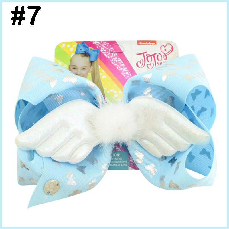 8" Large ombre Bow With Hair Clip unicorn big hair bows