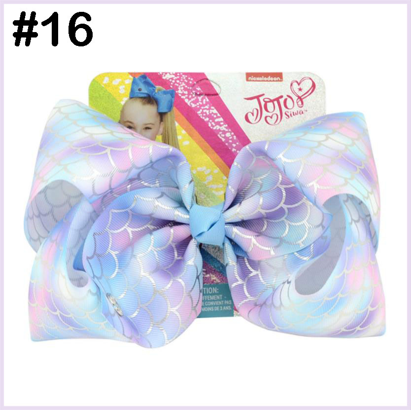 8" Large ombre Bow With Hair Clip unicorn big hair bows