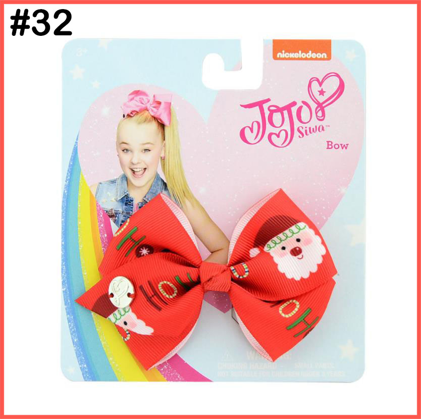 3.5" Clip Cute Solid Print Unicorn Christmas Bows With Clips