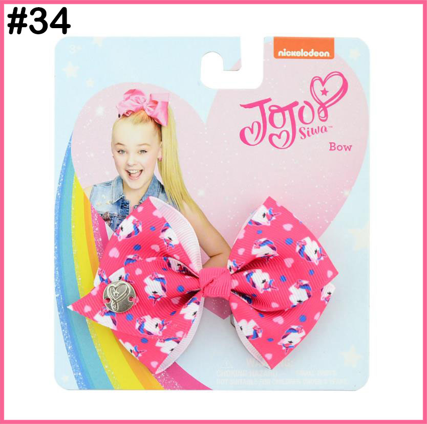 3.5" Clip Cute Solid Print Unicorn Christmas Bows With Clips