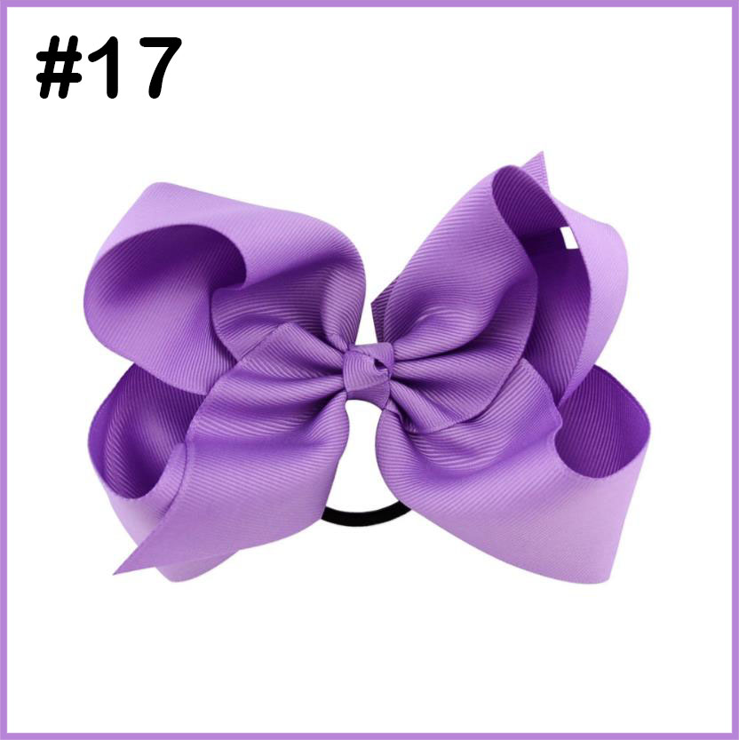 6'' boutique hair bows with pony fashion girl abc hair elastic