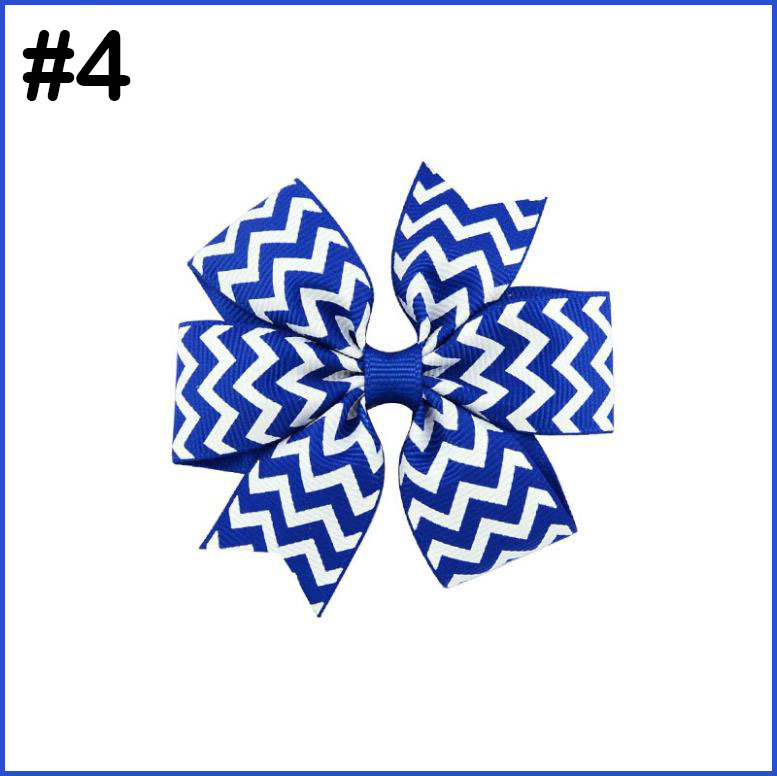 2.5-3'' chevron pinwheel hair bows abby girl hair clips baby kid