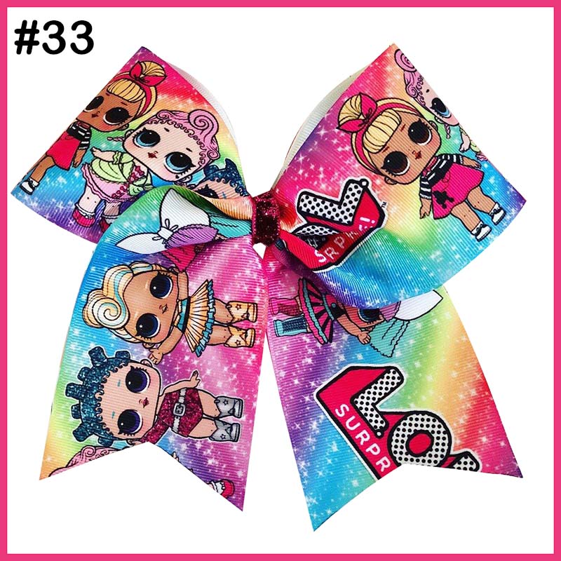 8'' L.O.L cheerleading hair bows character hair clips popular ca
