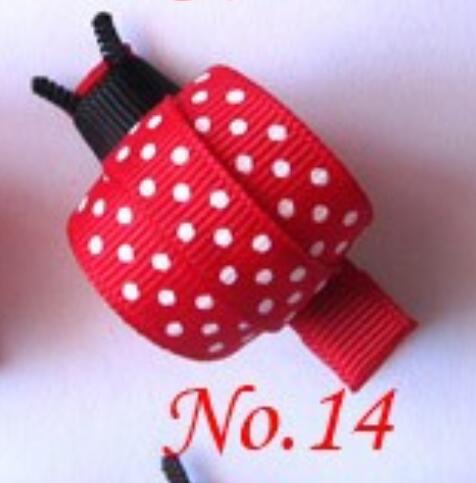 Closed ladybug--Sculpture hair bows style boutique hair bow