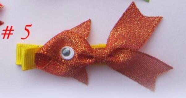 fish--Sculpture hair bows style boutique hair bow