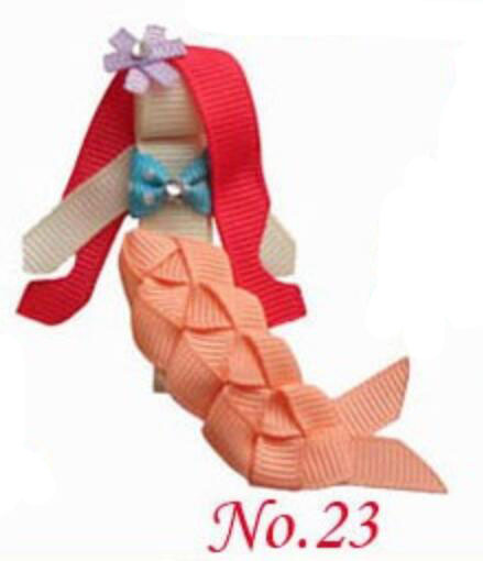 mermaid--Sculpture hair bows style boutique hair bow