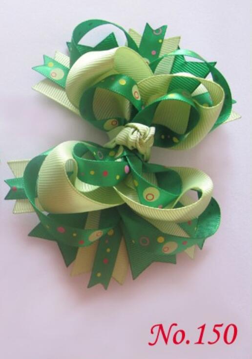4.5''funky hair bows for baby hair clips girl boutique hair bow