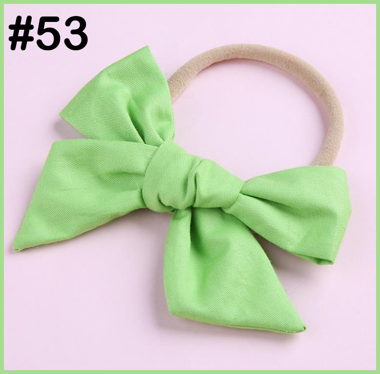 100% cotton baby bows cotton Fabric Bow Nylon One Size