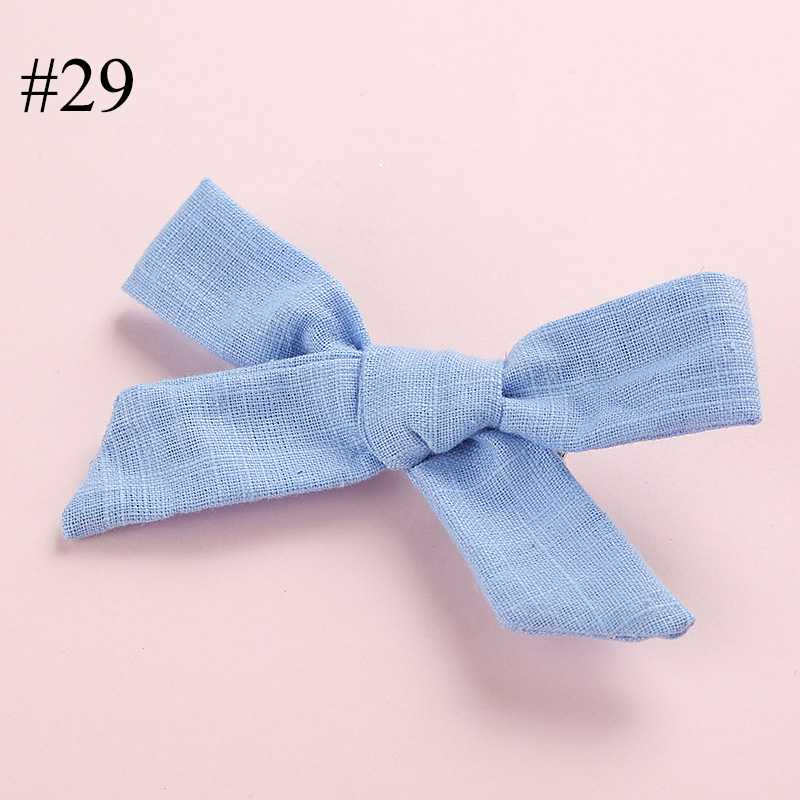 Fabric Big Bow hair clip for Baby girls, Solid Cute Elastic