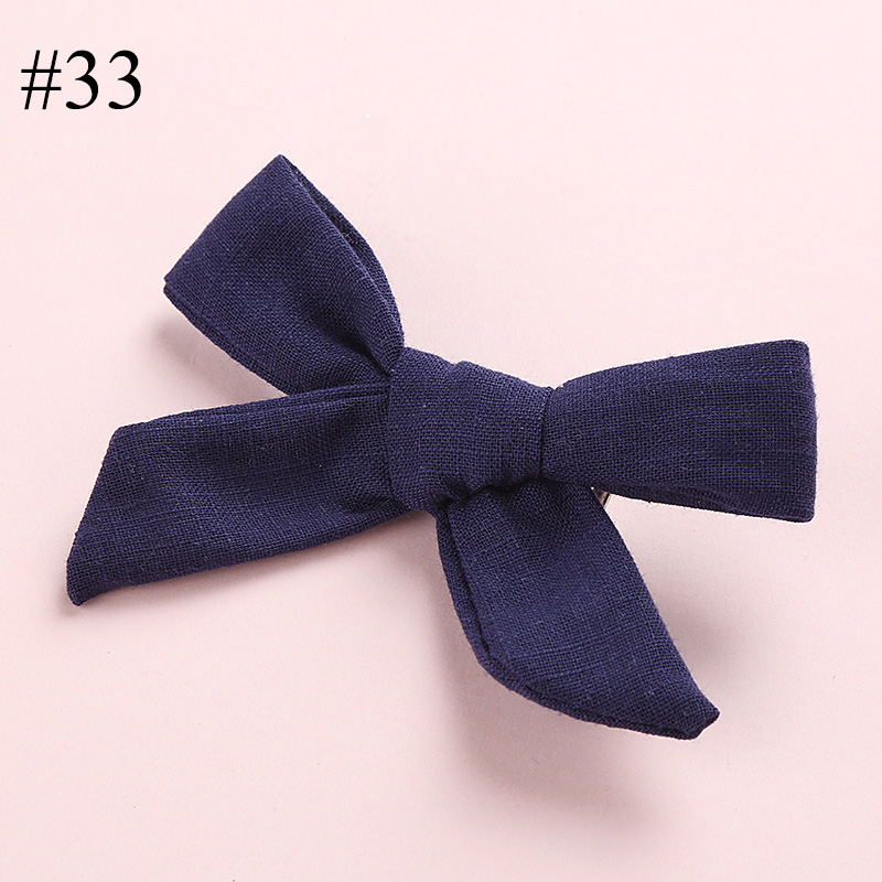 Fabric Big Bow hair clip for Baby girls, Solid Cute Elastic