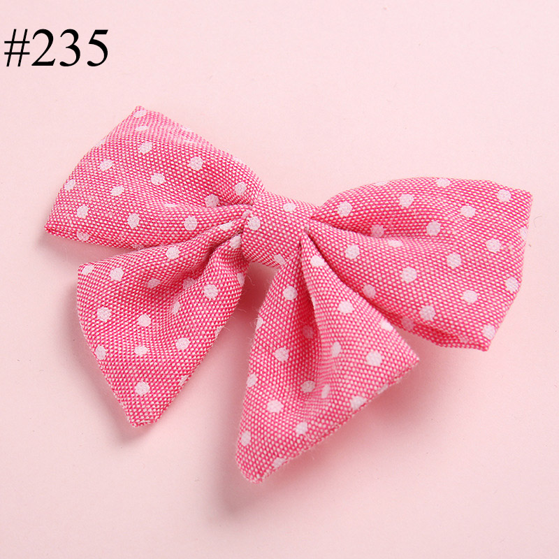Polka Dot bowknot hairpin for baby cotton and linen bowknot hair
