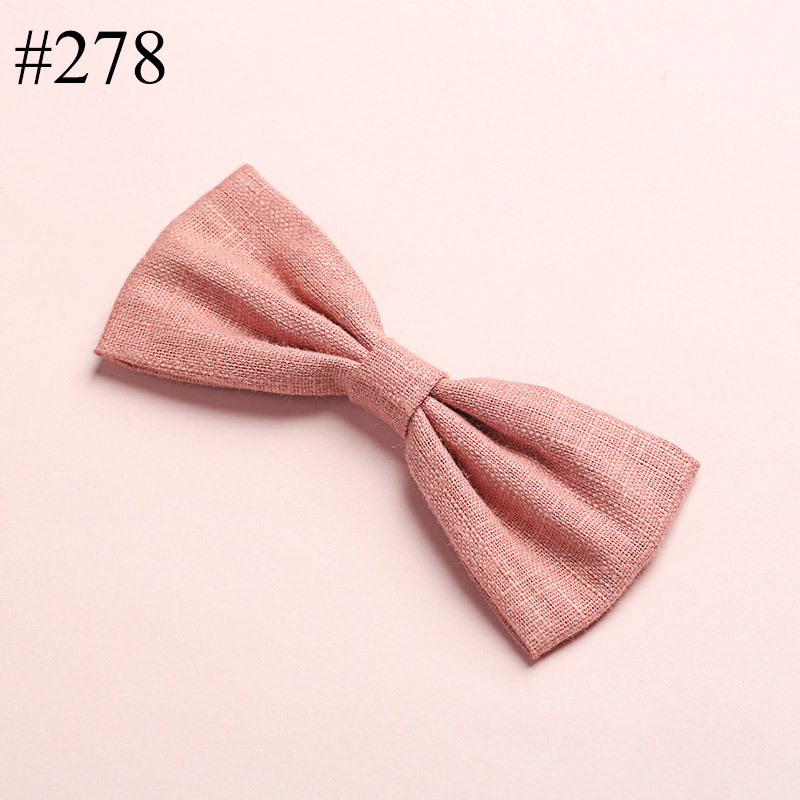 cotton and linen bowknot hair clip simple style bows hair access