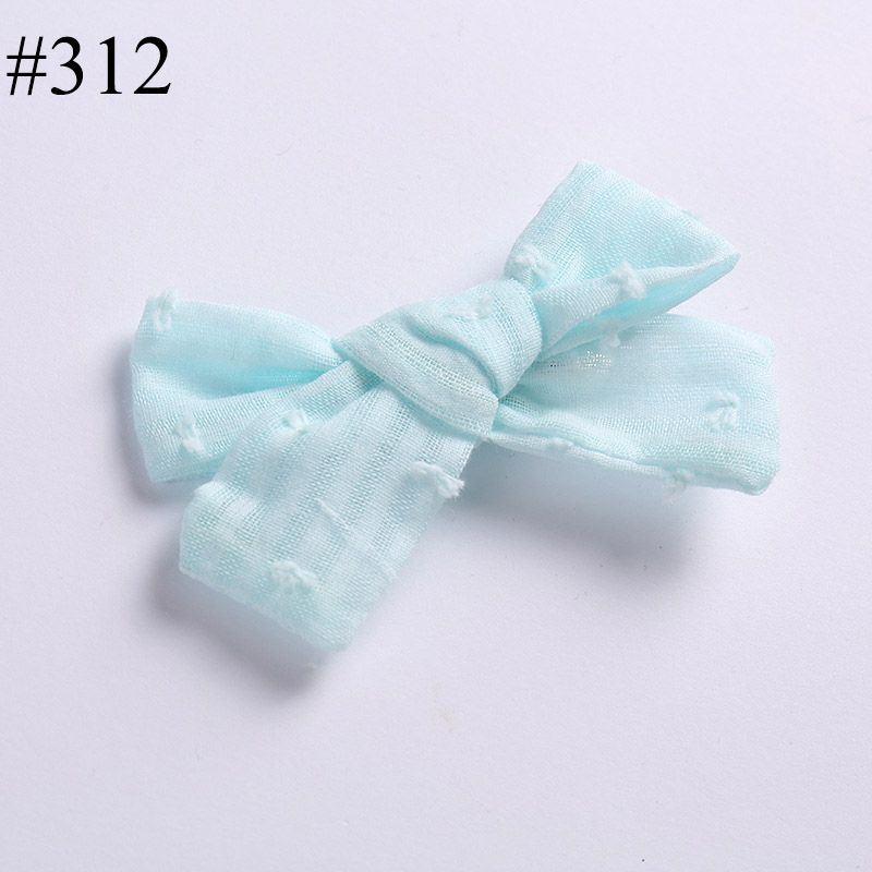 Handmade Cotton Fashion Candy Colors Bows Hair Clips For Kids Ba