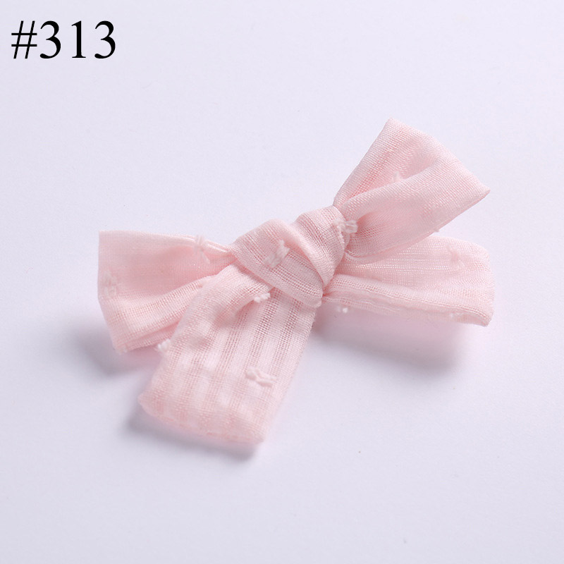 Handmade Cotton Fashion Candy Colors Bows Hair Clips For Kids Ba