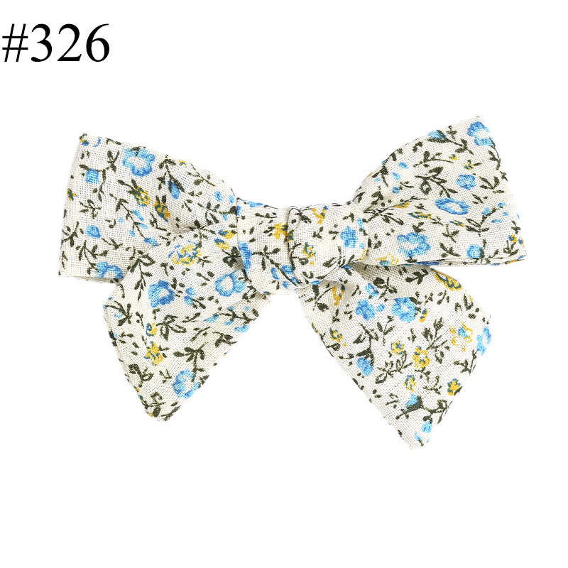 Spring and summer flower bow hair clip cotton bowknot hair clip