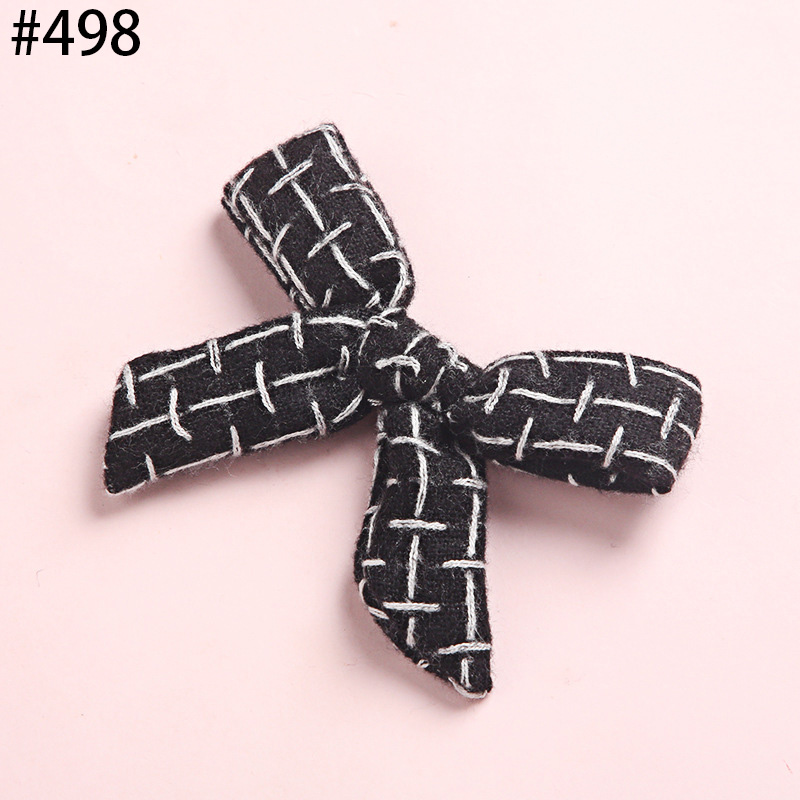 Cute baby girl cotton and linen bowknot hair decoration elastic