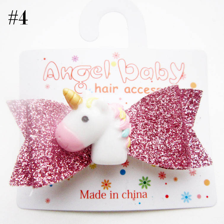 unicorn Hair Accessories Bright Glitter Material Hairpin