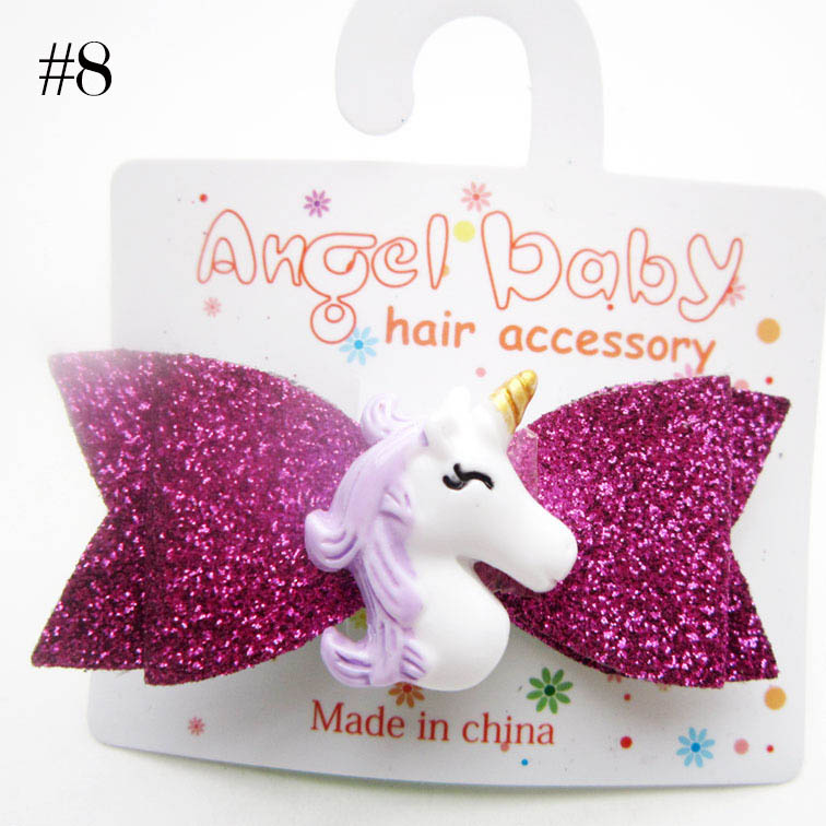 unicorn Hair Accessories Bright Glitter Material Hairpin