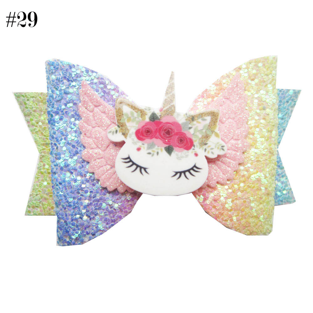 3.5'' Cute Unicorn Hairpins Kids Princess Shiny Glitter Hair Cli