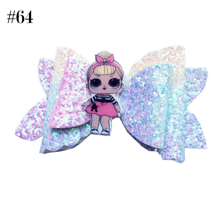 cartoon doll Princess Glitter hair bows