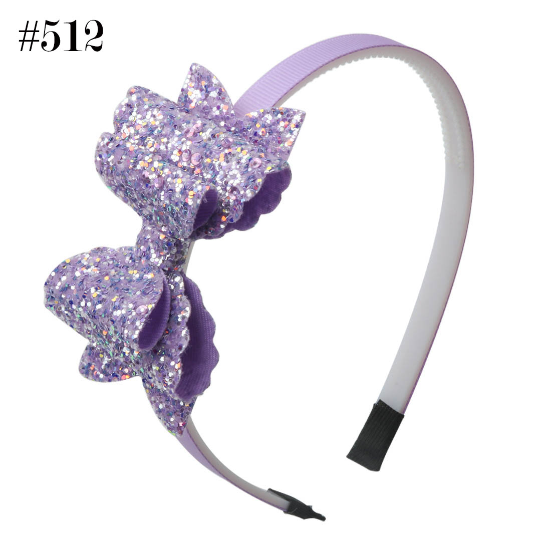 bright pink double bowknot hair band glitter bow headband