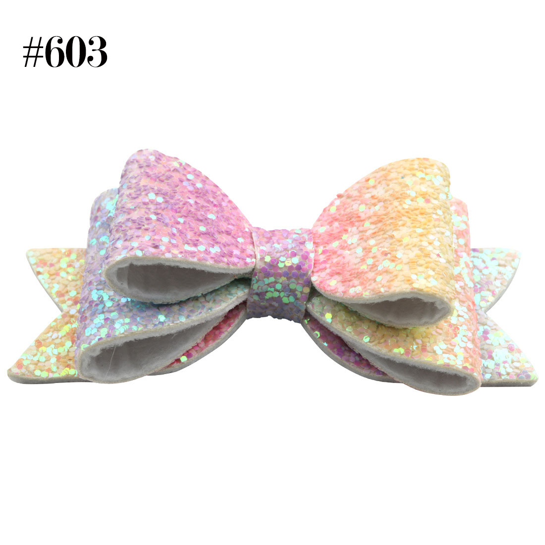 glitter bowknot hair clip Rainbow gradient bow