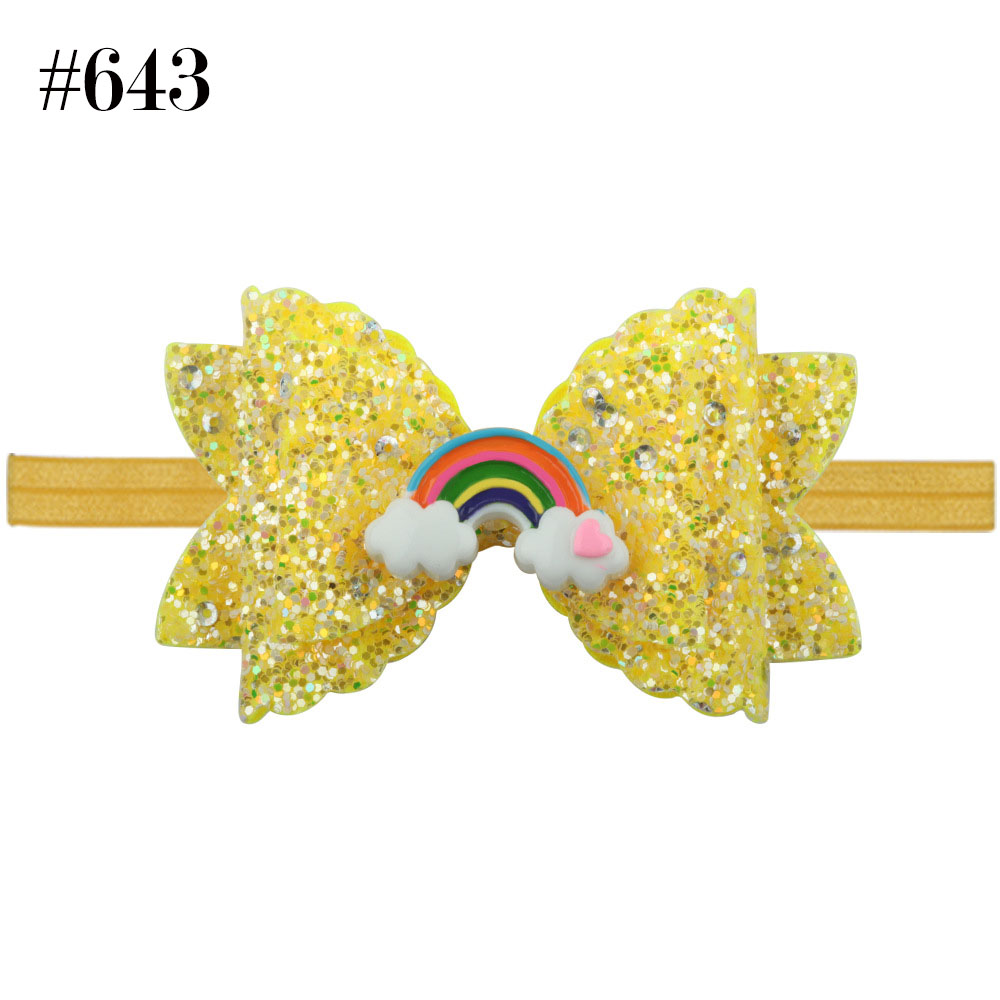 glitter bowknot headband unicorn bows headband