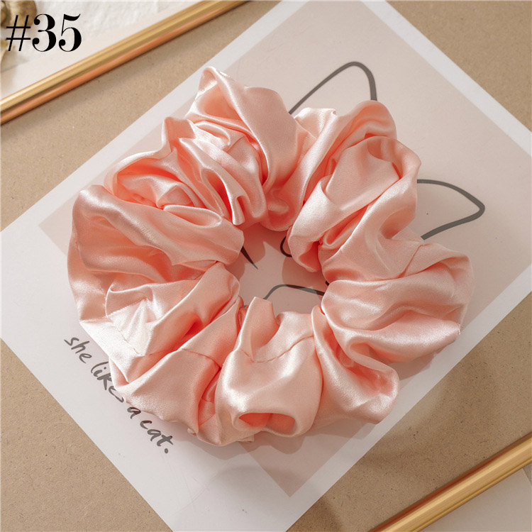 6-6.5\'\' large satin Women hair scrunchies French grace Smooth